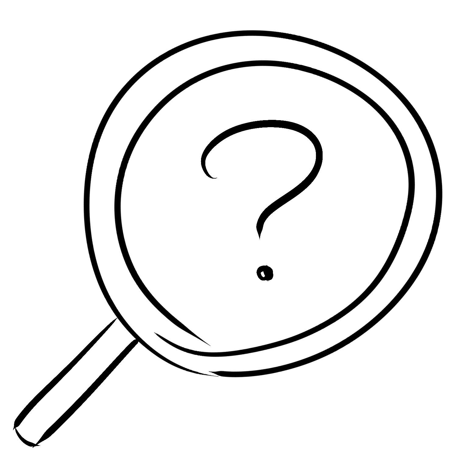 sketch of a magnifying glass
