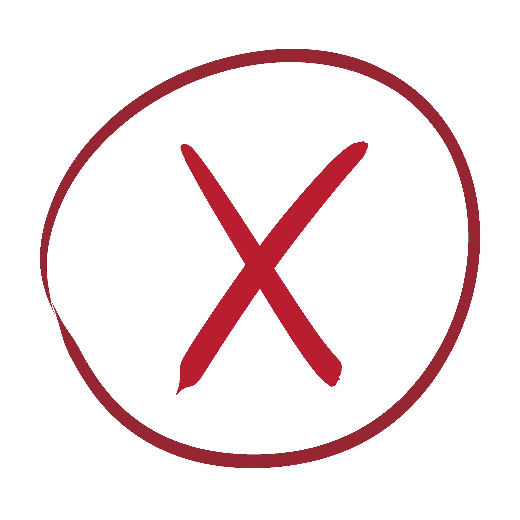 red x
